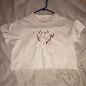 Brandy Melville Devil Heart Shirt